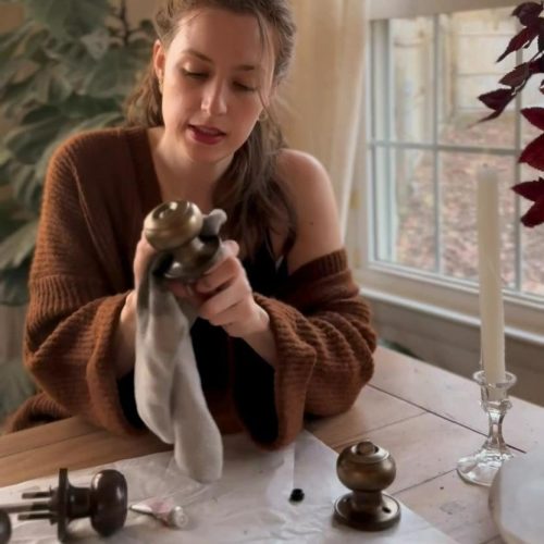 Easy DIY Aged Brass Hardware